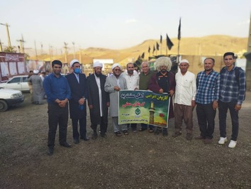 حضور زائران اهل تسنن و شيعه در مرز باشماق مریوان براي شركت در پياده روي اربعين
