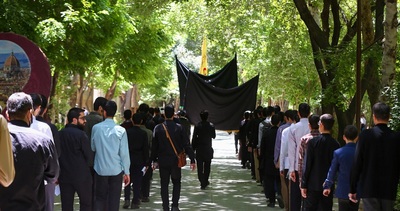 مراسم و قافله عزاداری عزاداران امام جعفر صادق (ع) برگزار شد