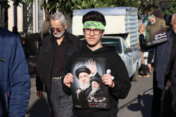 دسته حماسی نوجوانان و جوانان در عزای رهبر شهید حضرت امام سیدعلی خامنه ای